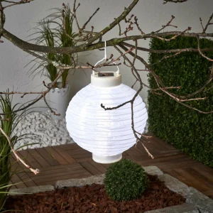 STAR TRADING Lampion solaire LED Jerrit 20 cm, blanc^ Lampes Décoratives