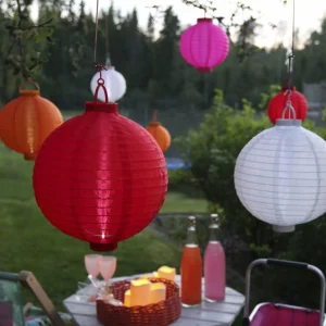 STAR TRADING Lampion solaire LED Jerrit 20 cm, blanc^ Lampes Décoratives