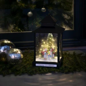 Konstsmide Christmas Lanterne déco LED Bonshommes neige noir IP44 42 cm^ Lumière De Noël