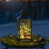 Konstsmide Christmas Lanterne déco LED Père Noël noir IP44 32 cm^ Lumière De Noël