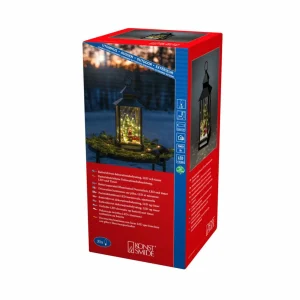 Konstsmide Christmas Lanterne déco LED Père Noël noir IP44 32 cm^ Lumière De Noël