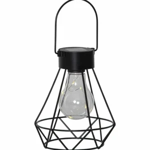 STAR TRADING Lanterne déco solaire LED Eddy avec abat-jour cage^ Lampes Décoratives