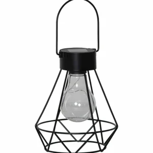 STAR TRADING Lanterne déco solaire LED Eddy avec abat-jour cage^ Lampes Décoratives
