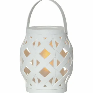 STAR TRADING Lanterne LED Flame Lantern, blanche, hauteur 16 cm^ Lampes Décoratives
