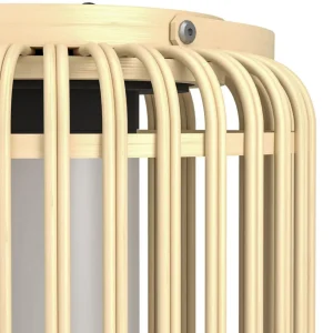 EGLO Lanterne LED solaire Marliano, bois clair, bois^ Lampes Décoratives