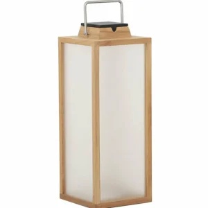 Les Jardins Lanterne solaire à LED Tradition en teck hauteur 65 cm^ Lampes Décoratives