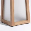 Les Jardins Lanterne solaire LED Tecka portable, teck 25 cm^ Lampes Décoratives