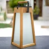 Les Jardins Lanterne solaire LED Tecka, teck naturel, 39 cm^ Lampes Décoratives