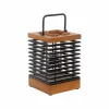 Les Jardins Lanterne solaire LED Tekura, bois, clair, hauteur 37 cm, capteur^ Lampes Décoratives