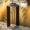 Les Jardins Lanterne solaire Teckalu, Duratek/alu noir 65,5 cm^ Lampes Décoratives