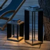 Les Jardins Lanterne solaire Teckalu, Duratek/alu noir 45,5 cm^ Lampes Décoratives