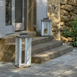 Les Jardins Lanterne solaire Teckalu, Duratek/blanche 45,5 cm^ Lampes Décoratives