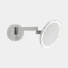 LEDS-C4 Vanity miroir mural à LED, 3 000 K, chromé^ Meubles & Aménagements