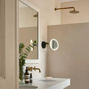LEDS-C4 Vanity miroir mural à LED, 3 000 K, noir^ Meubles & Aménagements