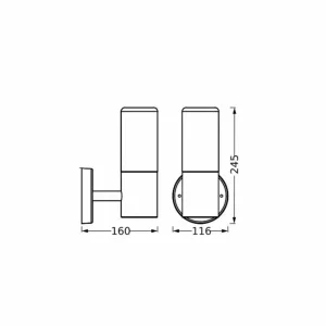 LEDVANCE Applique d'extérieur Endura Classic Figo Cylindre^ Appliques Murales Extérieures