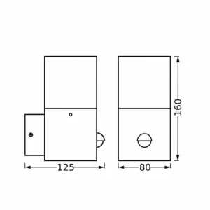 LEDVANCE Applique d'extérieur Endura Classic Figo Square, capteur^ Appliques D'Extérieur Avec Détecteur