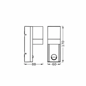 LEDVANCE Applique d'extérieur Endura Classic Isidor GU10 Capteur^ Appliques D'Extérieur Avec Détecteur