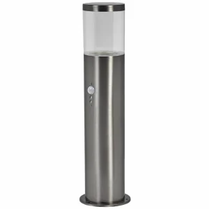 LEDVANCE Borne lumineuse Endura Classic Ebro, acier inoxydable, capteur^ Bornes Extérieures Avec Détecteur