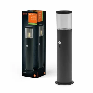 LEDVANCE Borne lumineuse Endura Classic Ebro, gris foncé, capteur^ Bornes Extérieures Avec Détecteur