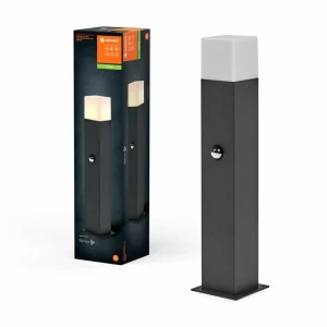LEDVANCE Borne lumineuse Endura Classic Figo Square, E27, capteur^ Bornes Extérieures Avec Détecteur
