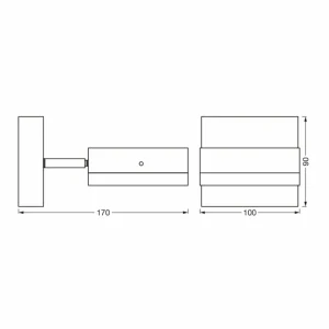 LEDVANCE Endura Classic Spot Square applique^ Appliques Murales Extérieures