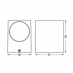 LEDVANCE Endura Classic Square down noir^ Appliques Murales Extérieures