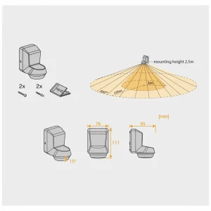 LEDVANCE Sensor Wall 360DEG IP55, blanc^ Détecteurs De Mouvement