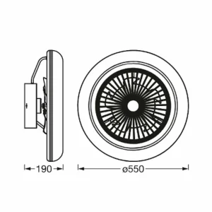 LEDVANCE SMART+ WiFi ventilateur plafond LED Round^ Ventilateurs