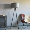 LeuchtNatur Atticus lampadaire ardoise noire^ Luminaires Durables