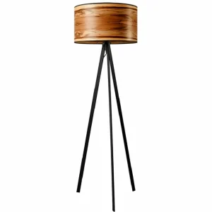 LeuchtNatur Atticus lampe noyer satiné, noir^ Luminaires Durables
