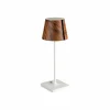 LeuchtNatur Luxa II, noyer, pied blanc^ Lampes Décoratives