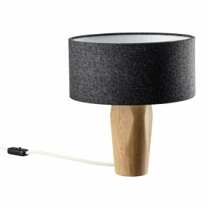 LeuchtNatur Pura lampe à poser chêne/feutre gris^ Luminaires Durables