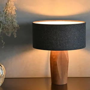LeuchtNatur Pura lampe à poser noyer/feutre gris^ Luminaires Durables