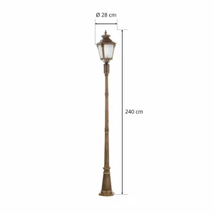 ORION Élégant lampadaire VIVIANA, charme nostalgique^ Lampadaires D'Extérieur