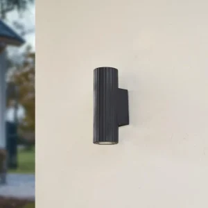 Lindby applique d'extérieur Christa, gris, béton, 25cm,Rifellung^ Luminaires De Terrasse