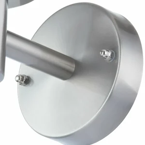 Lindby applique d'extérieur Djori, gris, acier inoxydable, Ø 10,5cm^ Appliques Murales Extérieures