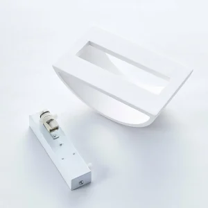 Lindby applique murale Heiko, set de 2, up/down, plâtre, blanc^ Appliques Murales Extérieures