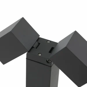 Lindby borne lumineuse Othil, à 2 lampes, 80 cm, gris, aluminium^ Bornes Éclairage Extérieur