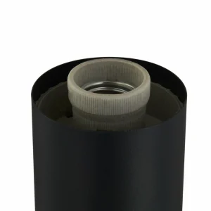 Lindby Borne lumineuse Statius, noir/noir, fer, 100 cm^ Bornes Éclairage Extérieur