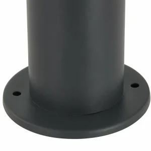 Lindby borne lumineuse Statius, noir/noir, fer, capteur^ Bornes Extérieures Avec Détecteur