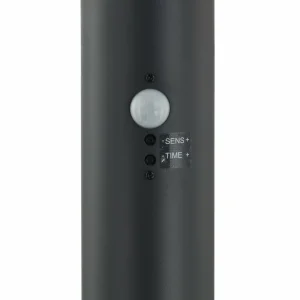 Lindby borne lumineuse Statius, noir/opale, fer, capteur, 100cm^ Bornes Extérieures Avec Détecteur