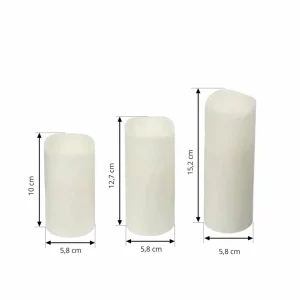 Lindby Candora lot de 3 bougies LED télécommande^ Lampes Décoratives