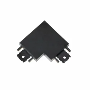 Lindby connecteur en L Lumaro, 90°, noir, angulaire, set de 2 pièces^ Matériel Électrique
