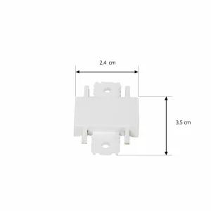 Lindby connecteur Lumaro, 180°, blanc, plastique, set de 2 pièces^ Matériel Électrique