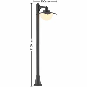 Lindby Elinda borne lumineuse à une lampe^ Bornes Éclairage Extérieur