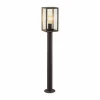 Lindby Filimon borne lumineuse, gris foncé, E27^ Bornes Éclairage Extérieur