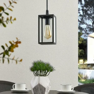 Lindby Filimon suspension, gris foncé, E27^ Suspensions D'Extérieur