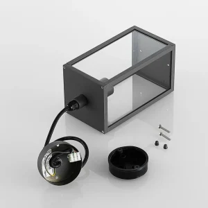 Lindby Filimon suspension, gris foncé, E27^ Suspensions D'Extérieur