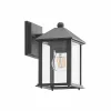 Lindby Giavanna applique d'extérieur, 23,3 cm, anthracite, verre^ Appliques Murales Extérieures