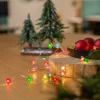 Lindby Guirlande lumineuse LED Motje, boules, rouge, vert, 320 cm^ Lumière De Noël
